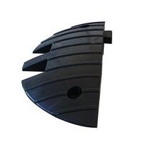 Eindstuk voor verkeersdrempel zwart/geel 15 km/u - set van 2 - Viso