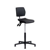 Bureaustoel hoog ERGOSLIM met glijders, aluminium onderstel - Sofame