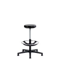 Kruk hoog ERGOLINE met glijders en voetensteun van polyamide