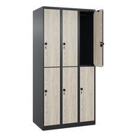 Garderobekast met 2 niveaus Evolo Plus - 6 vakken - C+P