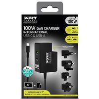 Reisoplader - 100 W GaN -  USB-C PD - Port Connect