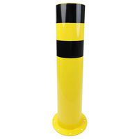 Beschermpaal zwart/geel, Totale hoogte: 1200 mm, Gebruiksomgeving: Buitenterrein
