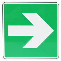 Bord nooduitgang pijl naar rechts 90° - PVC - Manutan EXPERT