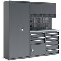 Werkplaatskast Cubio - Modulair - 2100x565x2000mm - Bott
