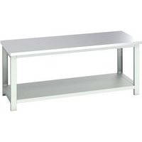 WerkBank Cubio - rvs en legbord - 2000x900x840mm - Bott