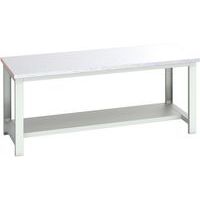 WerkBank Cubio met stalen coating en legbord - 2000x900x840mm - Bott