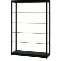 Vitrinekast, Onderstel kleur: Zwart, Hoogte: 2000 mm, Breedte: 1000 mm, Diepte: 400 mm, Aantal legborden: 4