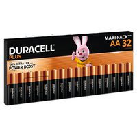 Batterij Alkaline AA Plus Maxi Pack - set van 32 - Duracell