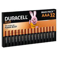 Batterij Alkaline AAA Plus Maxi Pack - set van 32 - Duracell