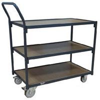 Serveerwagen 3 plateaus verticaal handgreep - 250 kg - Manutan Expert