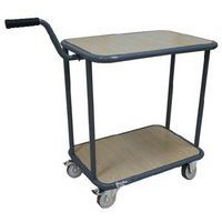 Rolwagen met 2 houten plateaus - Draagvermogen 200 kg - Manutan Expert