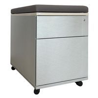 Ladeblok verrijdbaar, grijs - 2 laden - Paars kussen - refurbished