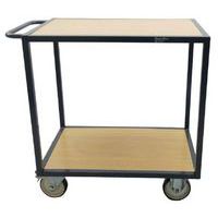 Transportwagen staal 2 houten plateau - 400 tot 500kg - Manutan Expert