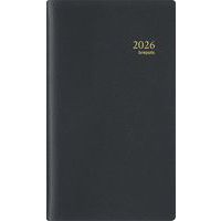 Weekagenda Interplan met spiraal, zwart - 9 × 16 cm - Jaar 2026