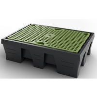 Lekbak met rooster voor 2 vaten 240 l - Carbone Light