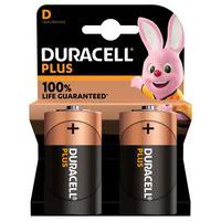 Alkalinebatterij D plus 100% - 2 of 4 eenheden - Duracell