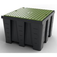 Lekbak met rooster voor 1 IBC 1200 l - Carbone Light