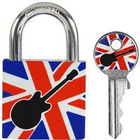 Hangslot Engels vlag gitaar opdruk 3430EUR - Master Lock