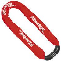 Kettingslot voor fiets met 4 cijferig combinatie - Rood - Master Lock