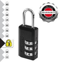 Hangslot met 3-cijfer combinatie 20 mm zink - Master Lock
