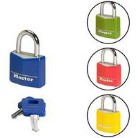 Hangslot gekleurd aluminium 40mm - beugel 21mm 9141EURD - Master Lock