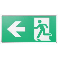 Bord Nooduitgang pijl naar links - PVC - Manutan Expert