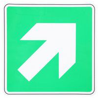 Evacuatiebord Pijl naar rechtsboven, zelfklevend - Manutan Expert