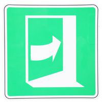 Evacuatiebord Deur opent rechts, zelfklevend - Manutan Expert