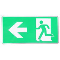 Bord Nooduitgang pijl naar links, zelfklevend - Manutan Expert