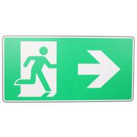 Bord Nooduitgang pijl naar rechts - PVC - Manutan Expert