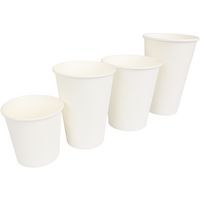 Witte kartonnen beker voor warme dranken - Manutan Expert