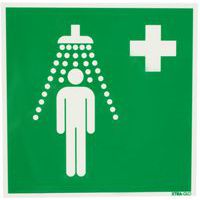 Fotoluminescent bord - Nooddouche - Hard