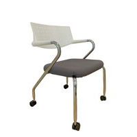 Gereviseerde bureaustoel - grijs en wit - stof en metaal