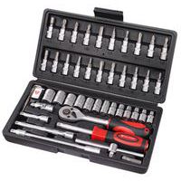 Doppenset 46 delig 1/4 in opbergkoffer - TOOL France