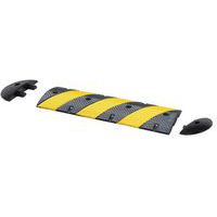 Verkeersdrempel met eindstuk zwart/geel - 12 kg - 20T - Manutan Expert