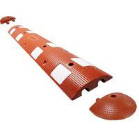 Verkeersdrempel met eindstuk rood/wit - 20T - 20 km/u - Manutan Expert