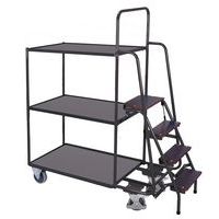 Orderpickwagen hoog met 3 etages - 985x590 mm - Draagvermogen 250 kg