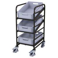BAKAJI Multifunctionele wagen, mobiel, smal, comfortabel, dun, ruimtebesparend, keuken, kantoor, meubels, binnenarchitectuur, 4 planken, wit (40 x 13 x 85 cm