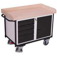 Tafelwagen met 1 laadvlak en 8 lades - Variofit