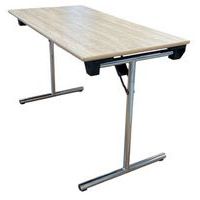 Vergader- en ontvangsttafel met klaptafel Refurbished - beige