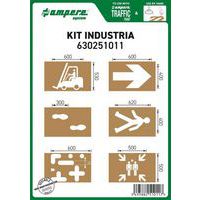 Herbruikbare kartonnen sjablonen, geolied - Industrie 6 vellen - Ampere System