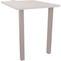 Bureau aanbouw Arial 80x60 cm dikte 25 mm - vierkant stoenvoet - Eol