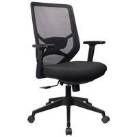 Bureaustoel Saram, Met armleggers: ja, Type voet: Wielen, Zitting materiaal: Polyester, Hoofdsteun: nee