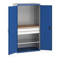 Kast Cubio met geperforeerde deuren 1050x650x2000mm - Bott