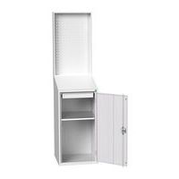 Servicepost met legbord en geperforeerde achterwand - Bott