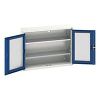 Hoge kast Verso 1050x350x800mm met raamdeur en 2 legborden - BOTT