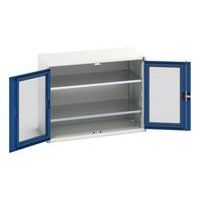 Hoge kast Verso 1050x550x800mm met raamdeur en 2 legborden - BOTT