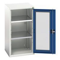 Hoge kast Verso 525x550x1000mm met raamdeur en 2 legborden - BOTT