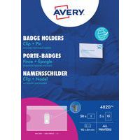 Badgehouder combi met klem- en speldbevestiging- Avery