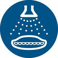 Pictogram Sproeien in aangeduide volgorde